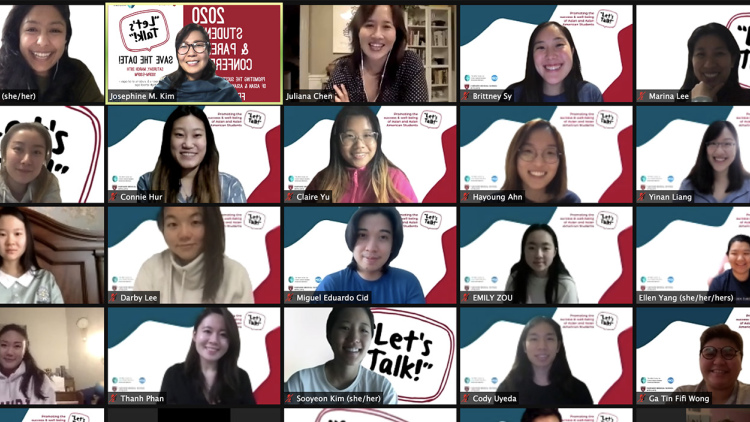 Zoom meeteing of Let's Talk organizers