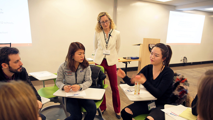 Monica Higgins in classroom