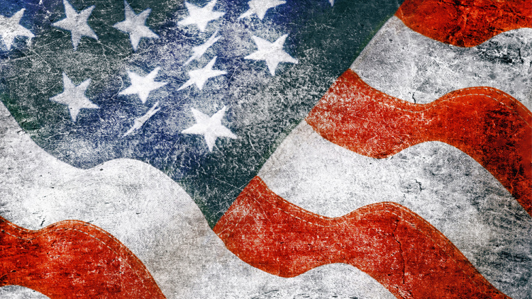 American flag abstract