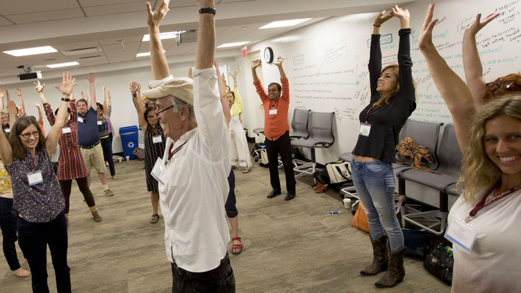 Educators at a session of The Arts and Passion-Driven Learning
