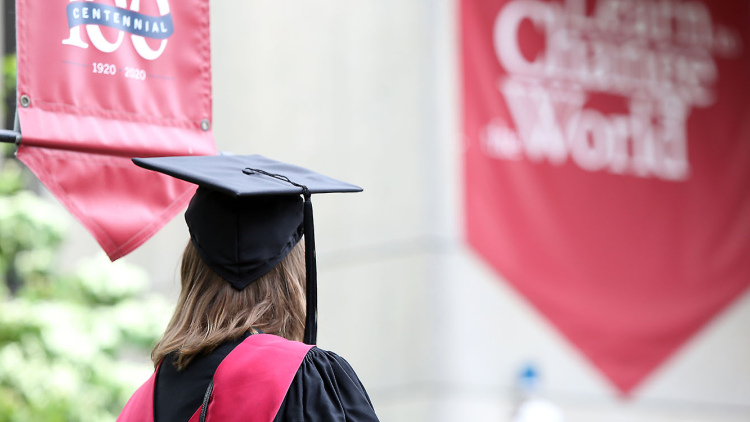 Graduate in mortar board