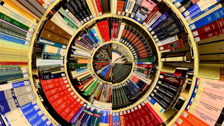 Books in a spiral