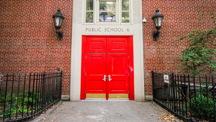 Public school door
