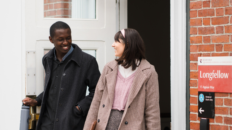 Students outside Longfellow