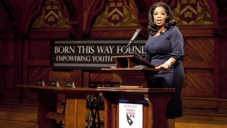 Oprah Winfrey at the Born the Way Foundation launch