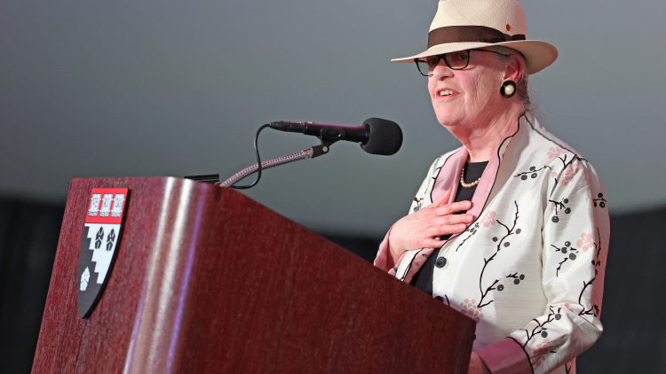 Catherine Snow at podium