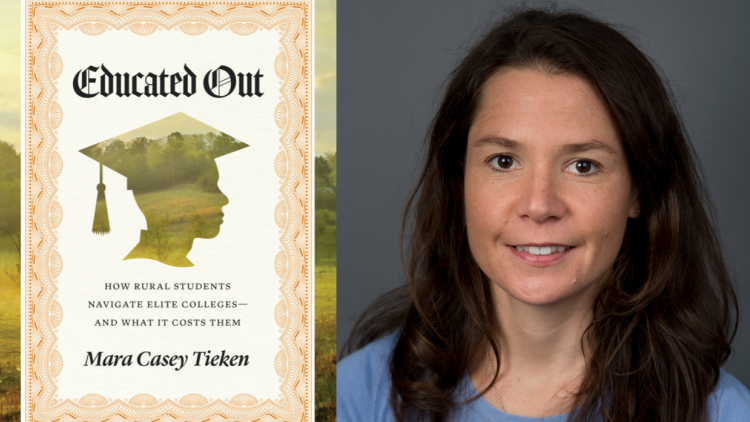 Cover of "Educated Out" with photo of Mara Casey Tieken