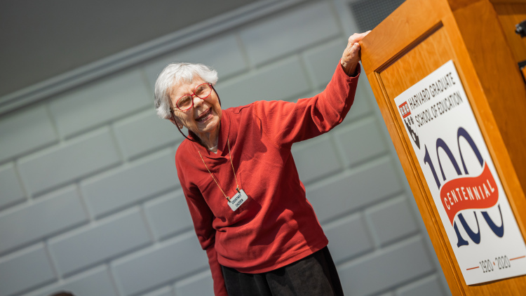 Courtney Cazden in Askwith Hall