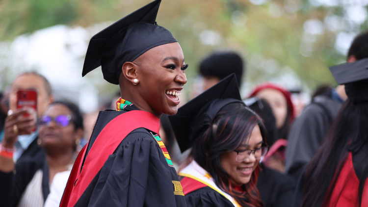HGSE student on Commencement Day 