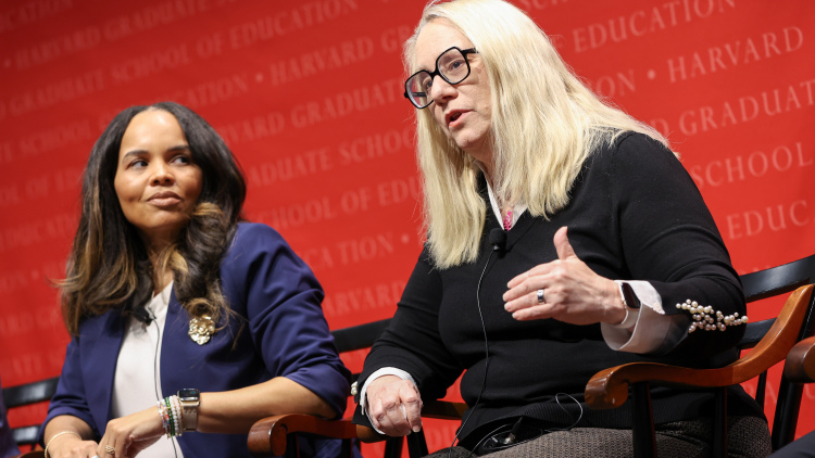Christina Grant and Dreama Gentry at the Askwith Education Forum