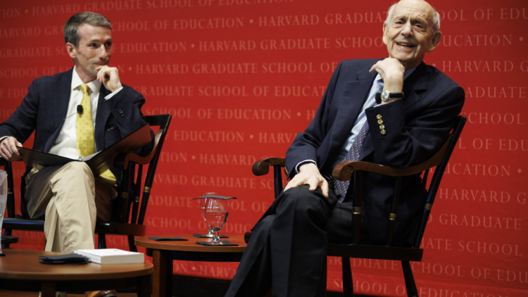 Martin West and Stephen Breyer at the Askwith Education Forum