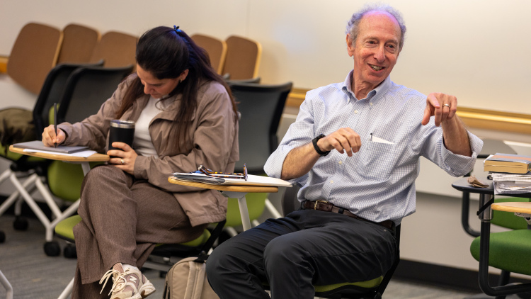 Richard Melvoin teaches a class 