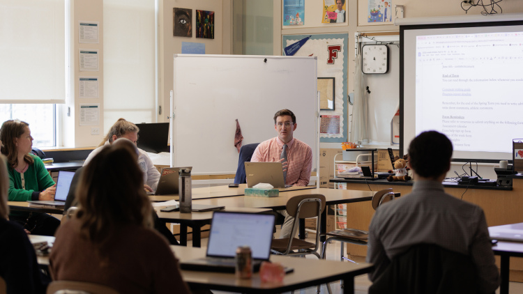 Jake Sumner in a classroom setting