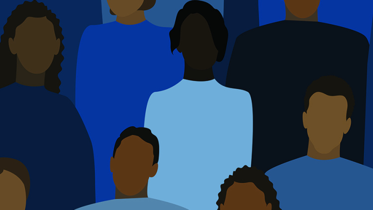 Illustration of young people protesting