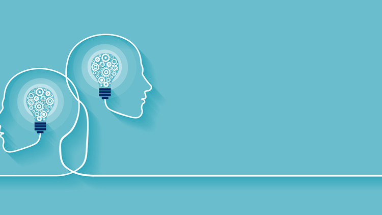Illustration of 2 brains