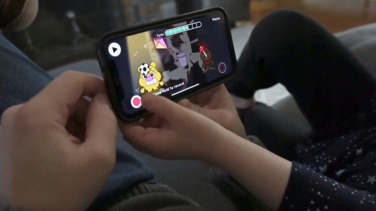 Early  literacy app on phone