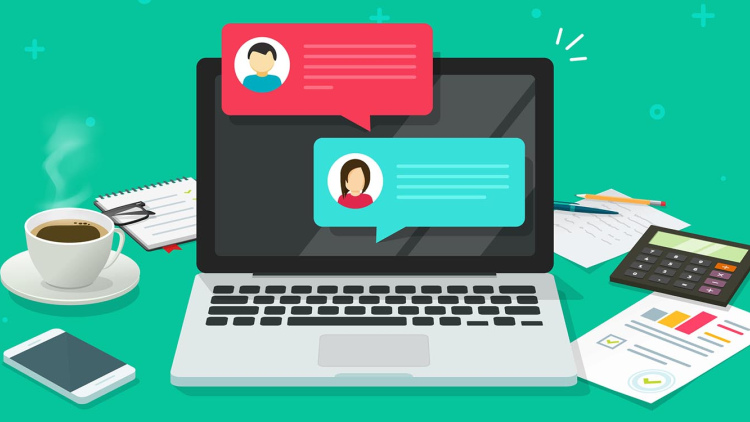 Online discussion illustration