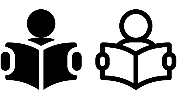 Illustration of people reading