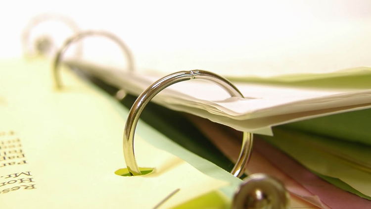 Open 3-ring binder