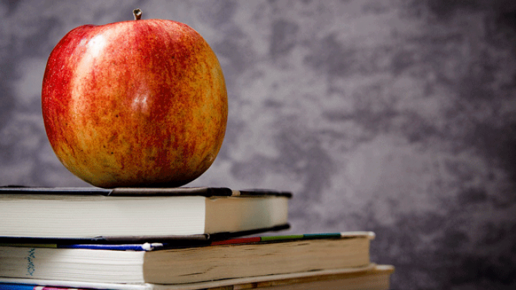 apple on books