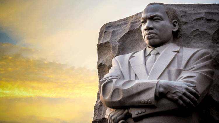 A photo of the Martin Luther King Jr. Memorial in Washington, DC