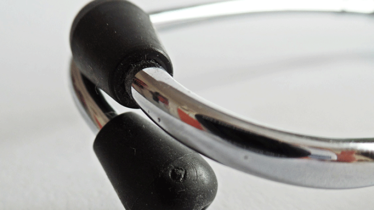 top of stethoscope