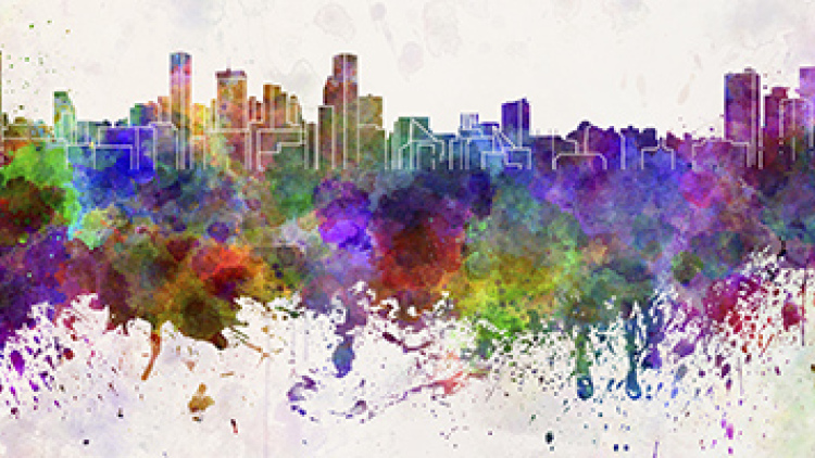 Baltimore watercolor skyline
