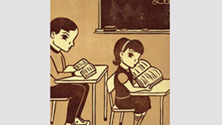 Illustration of schoolchildren