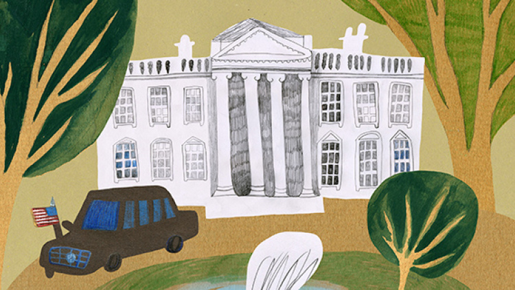whimsical illustration of the White House