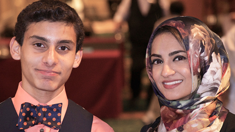 Blog author and her student