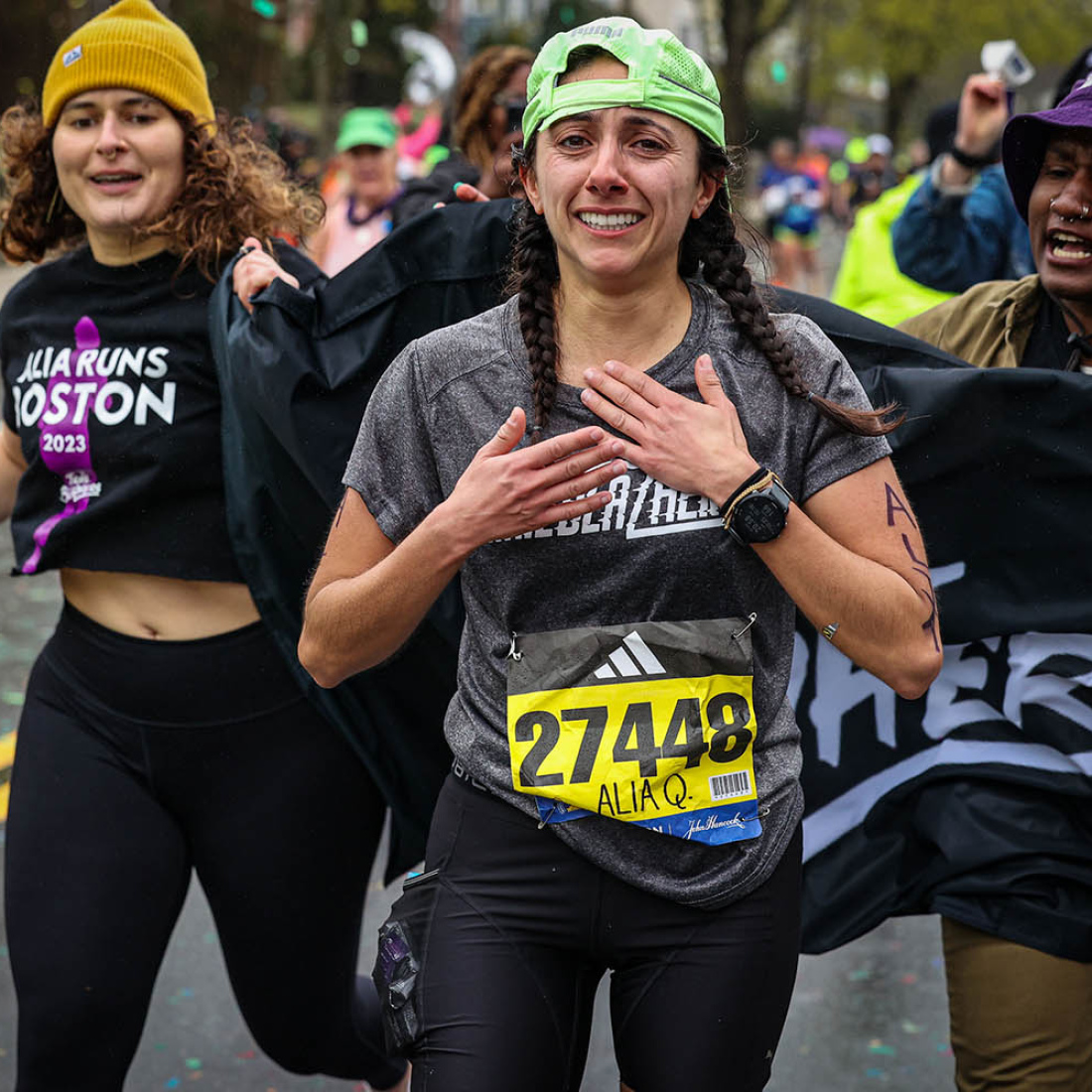 Alia Qatarneh at the Boston Marathon