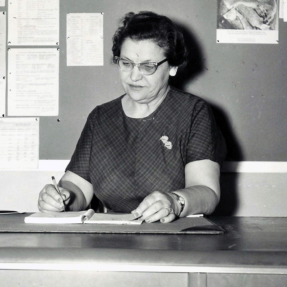Grandma McCarthy at work