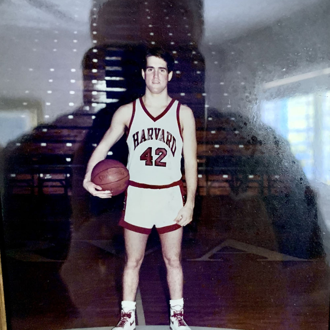 Young Timothy McCarthy playing Harvard hoops