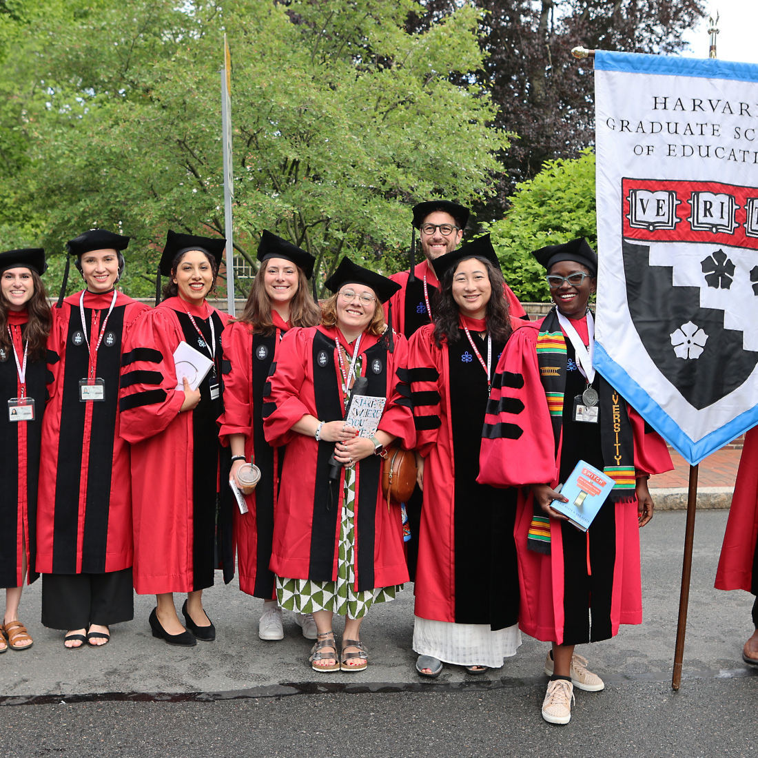 Ph.D. grads on Appian Way