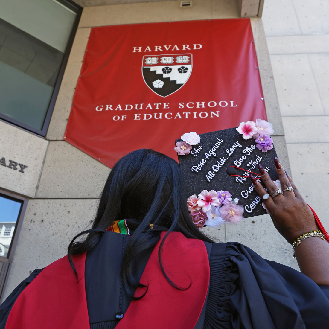 Student with mortar board