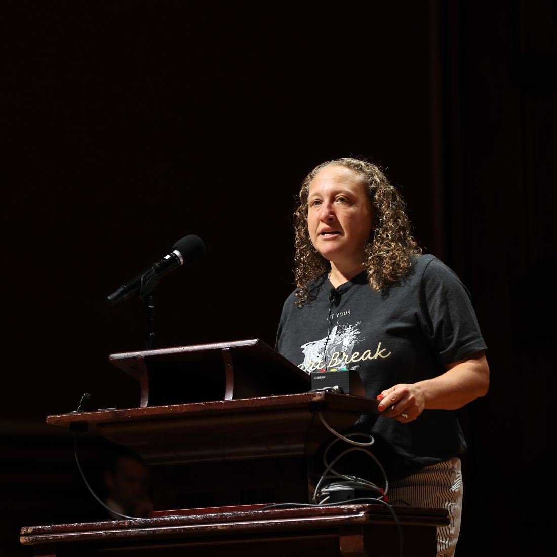 Senior Lecturer Gretchen Brion-Meisels speaks at Welcome Day