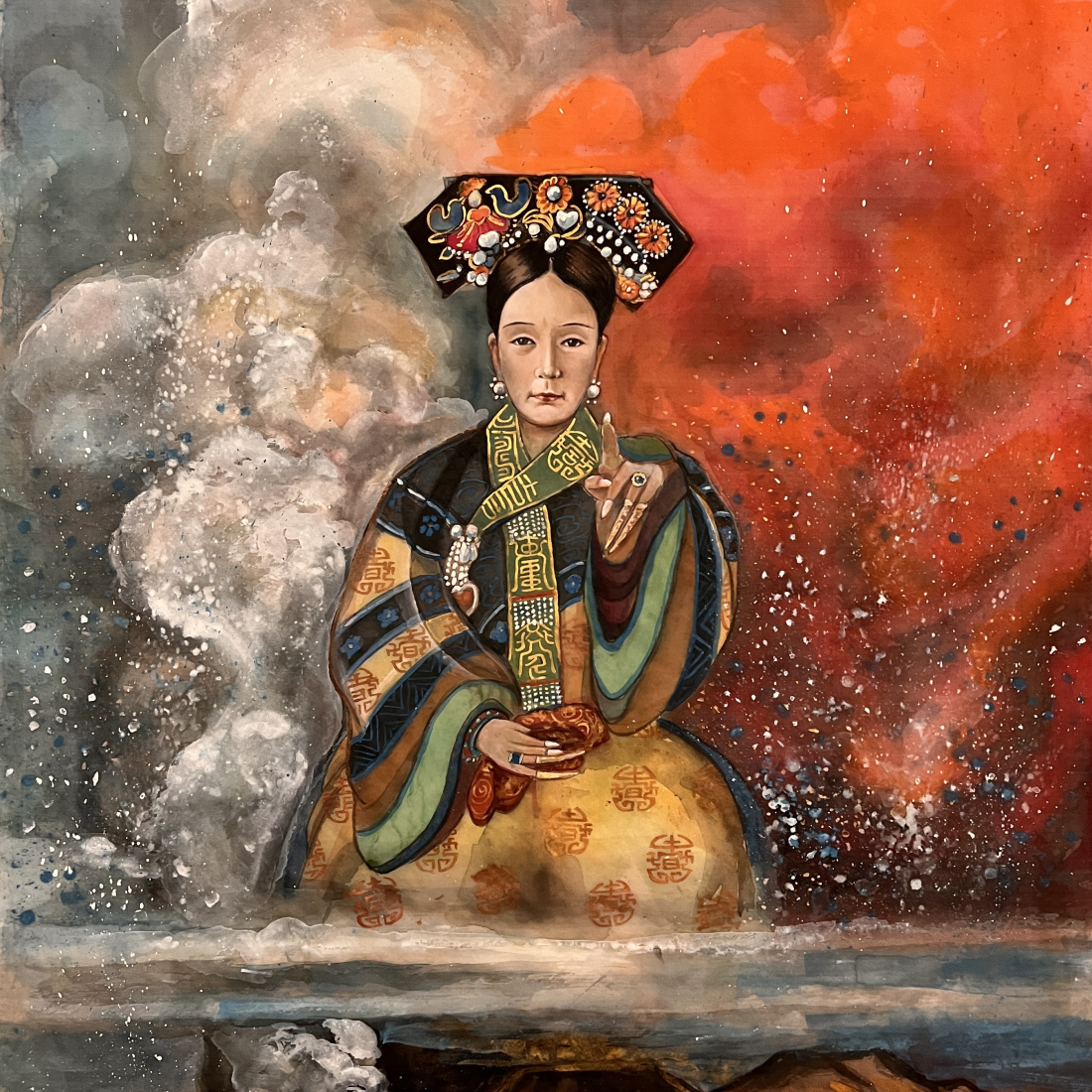 Paiting of Cixi, Qing Dynasty's Last Empress 