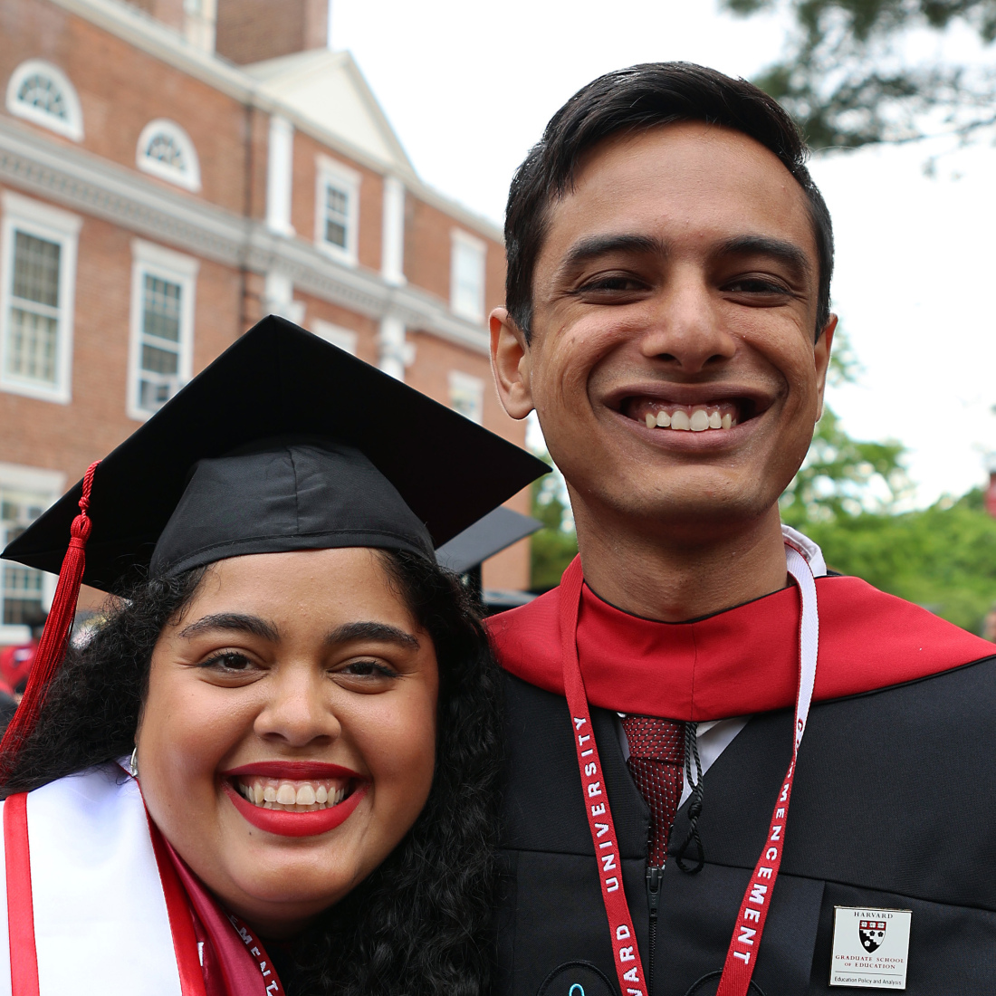 Photo of grads smiling