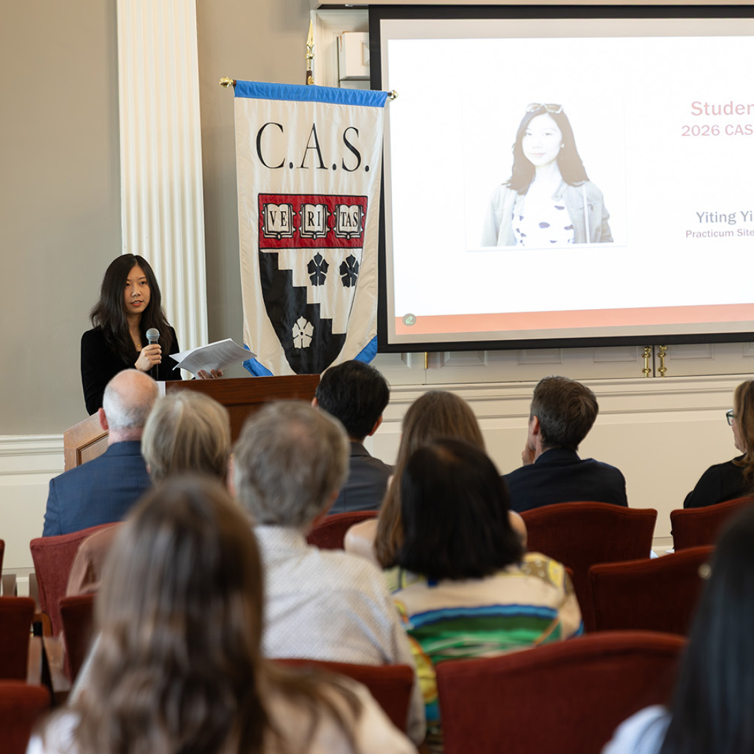 C.A.S. graduate speaking