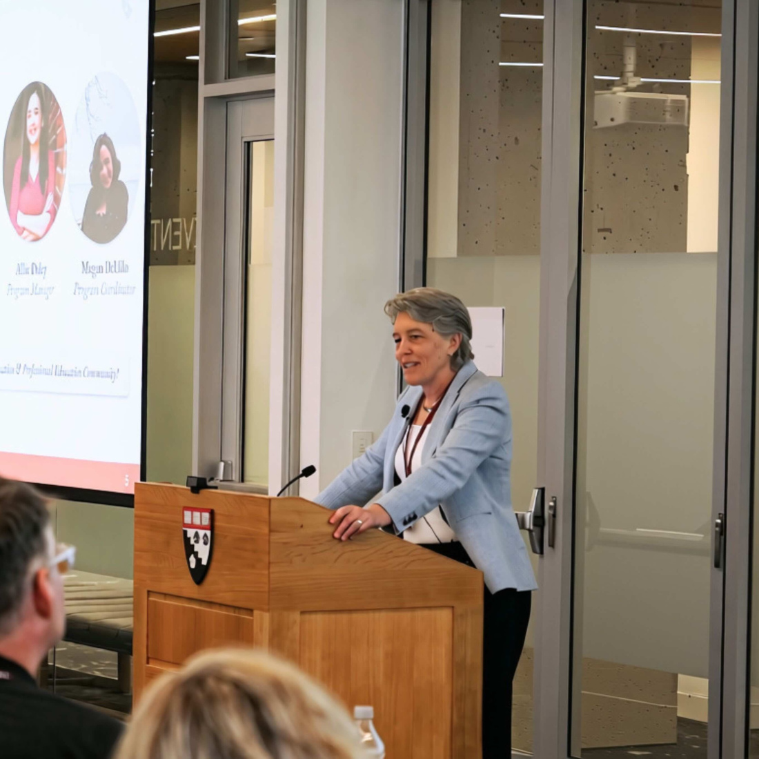Fran Purcell presenting