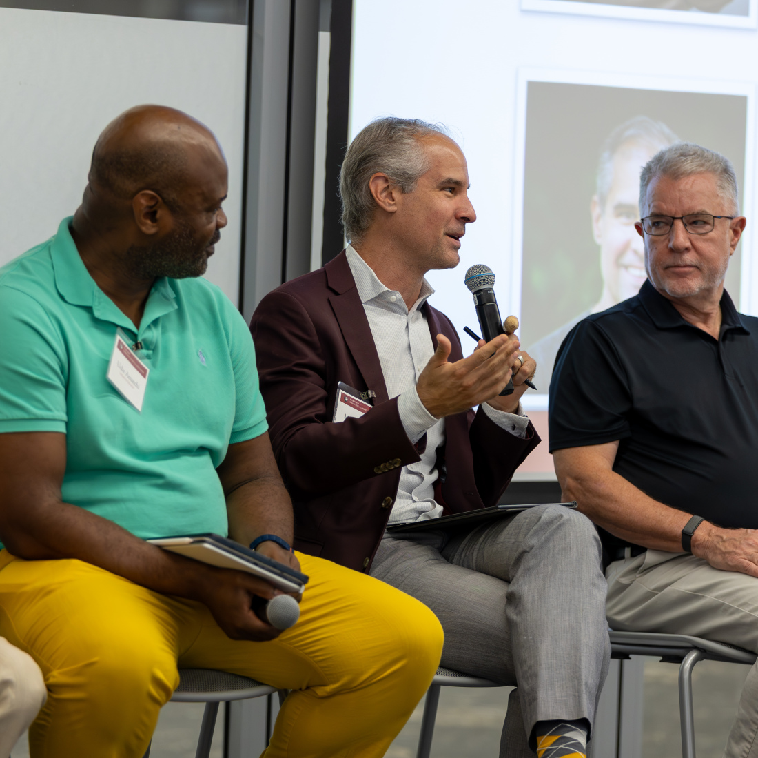 Second-year online master's students lead a panel 